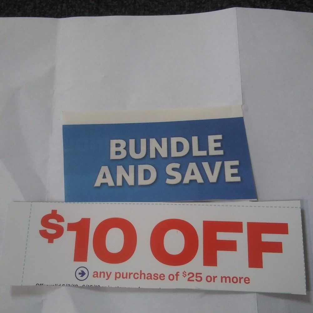 $25 bundle 3 items priced$12 or  less ($10 off$25)